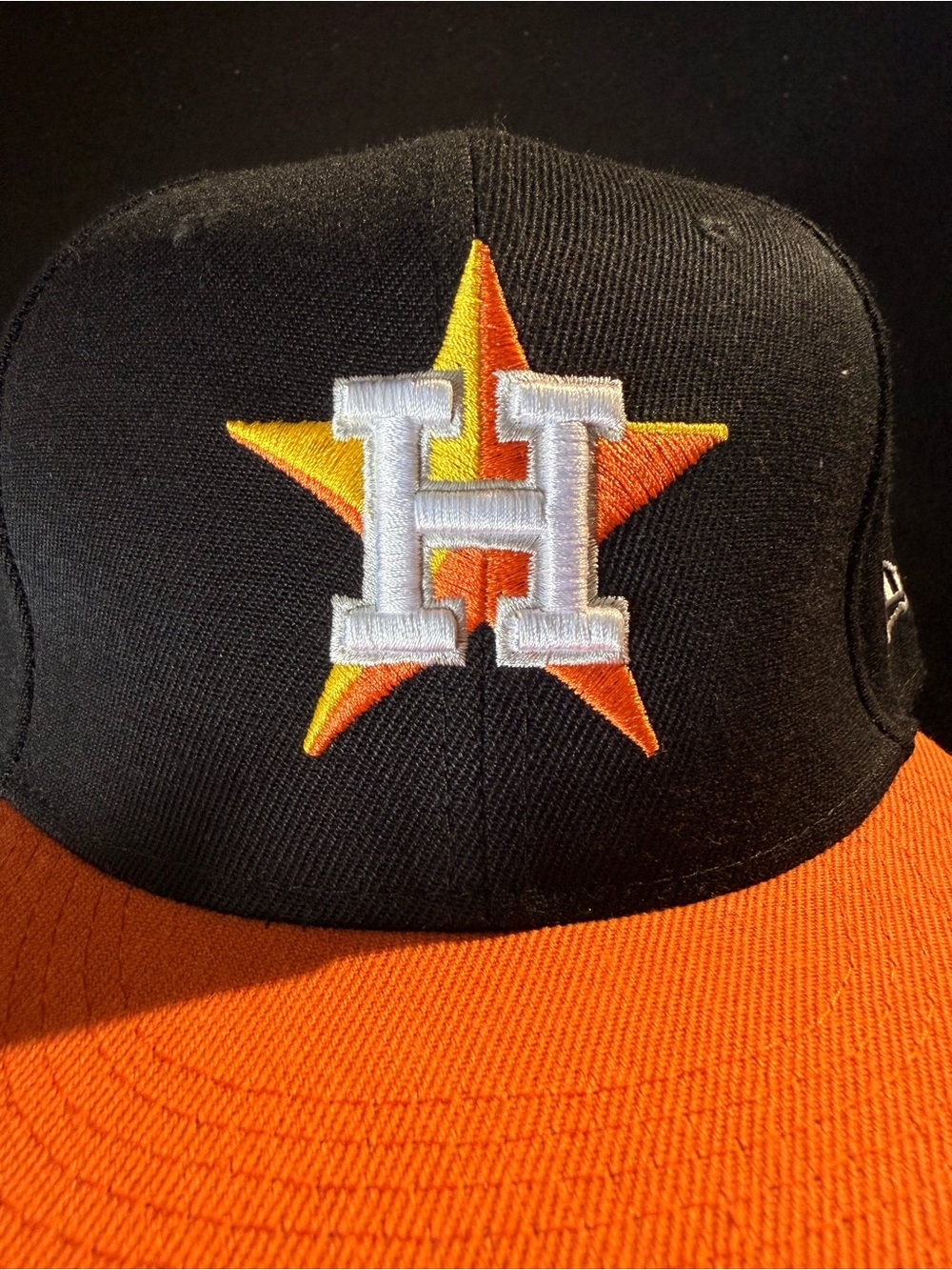 New Era Houston Black and Orange Astros Star Logo Snapback - Picture 4 of 4